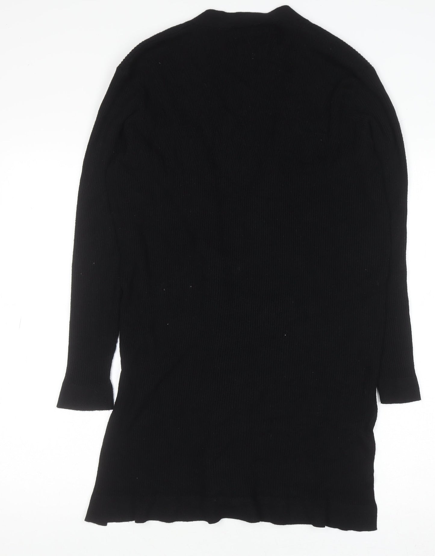 Tu Womens Black Longline Knit Cardigan Size 14