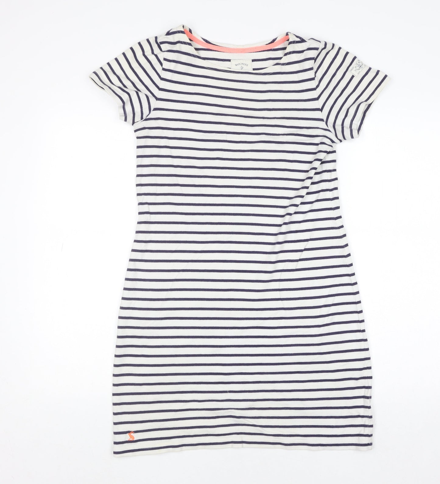Joules Women’s Navy Stripe Cotton T-Shirt Dress Size 8