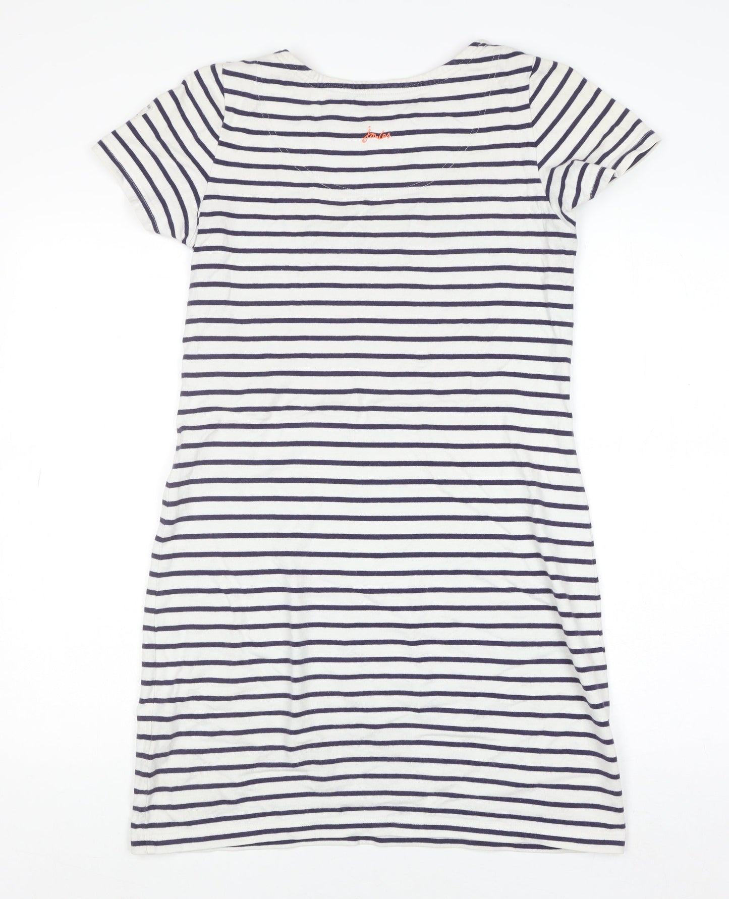 Joules Women’s Navy Stripe Cotton T-Shirt Dress Size 8