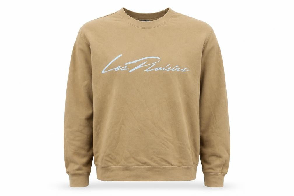 H&M Men’s Beige Les Plaisirs Graphic Pullover Sweatshirt XL