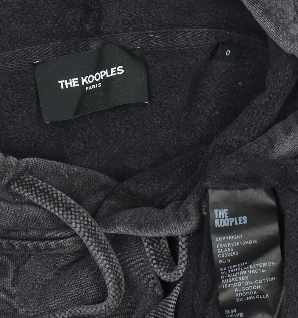The Kooples Women's Black Cotton Pullover Hoodie Size XS