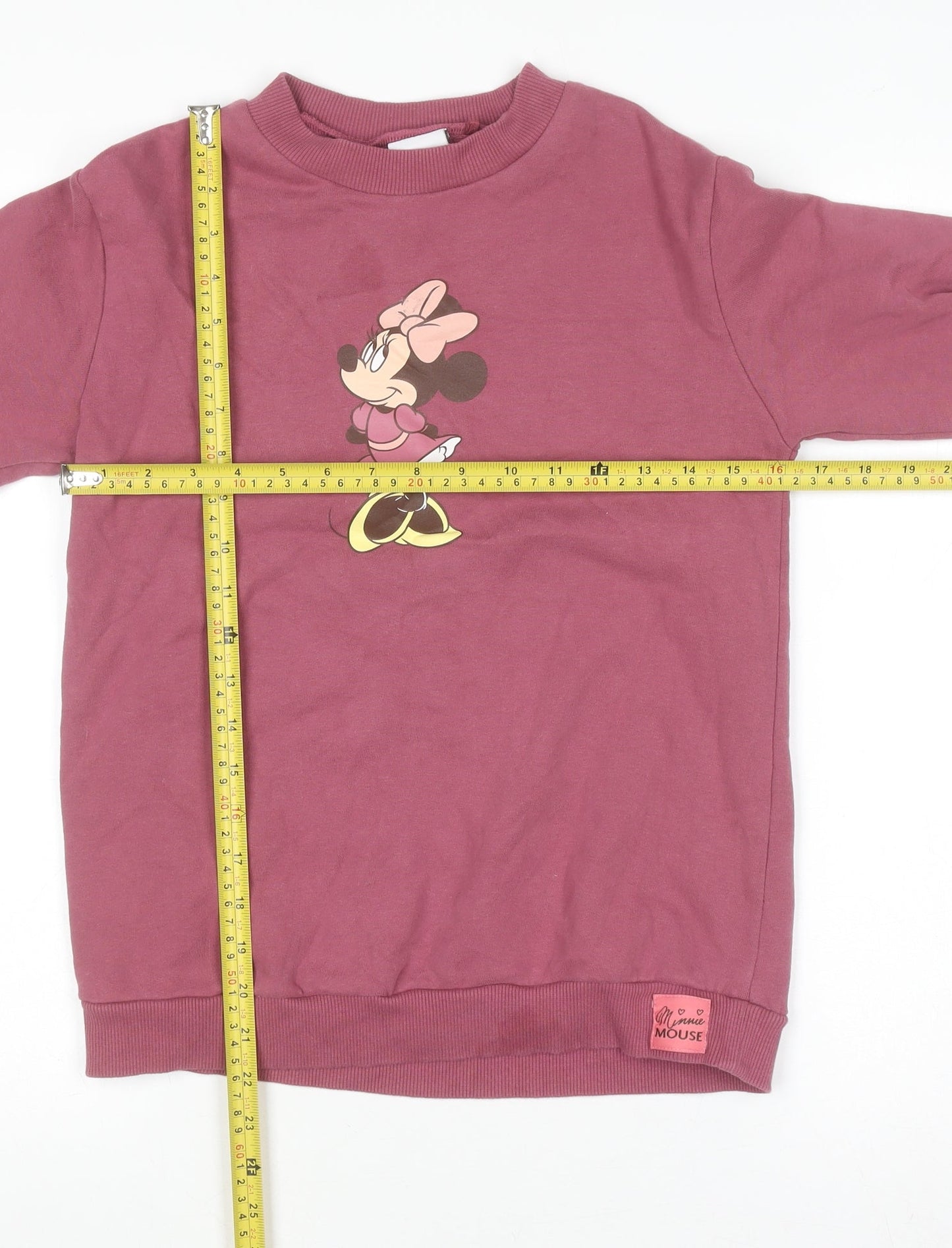 Next Girls Purple Minnie Mouse Pullover Sweatshirt 4-5 Years