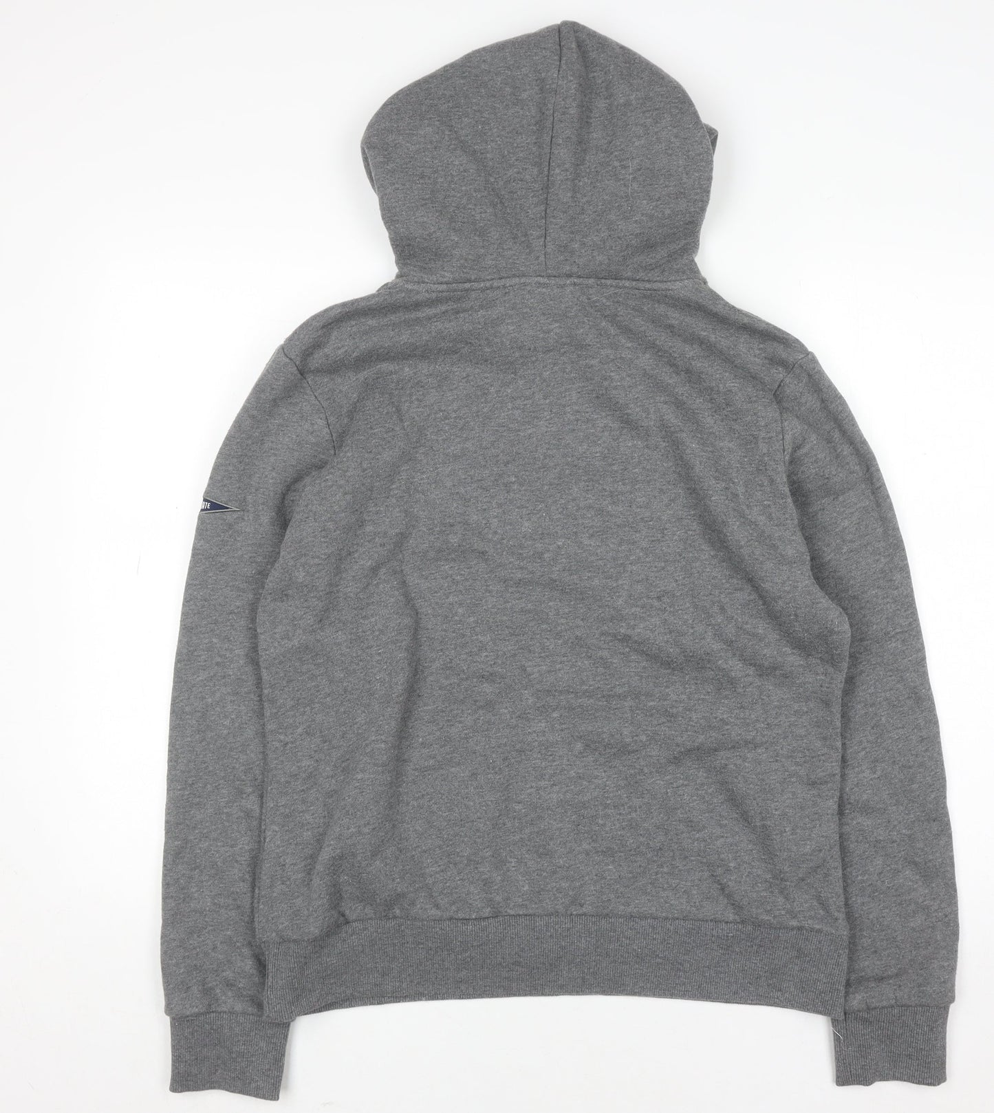 Superdry Womens Grey Pullover Hoodie Size 14 Hooded Graphic Print