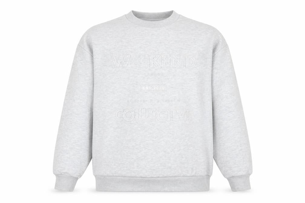 ASOS DESIGN Unisex Grey Graphic Pullover Sweatshirt Size S
