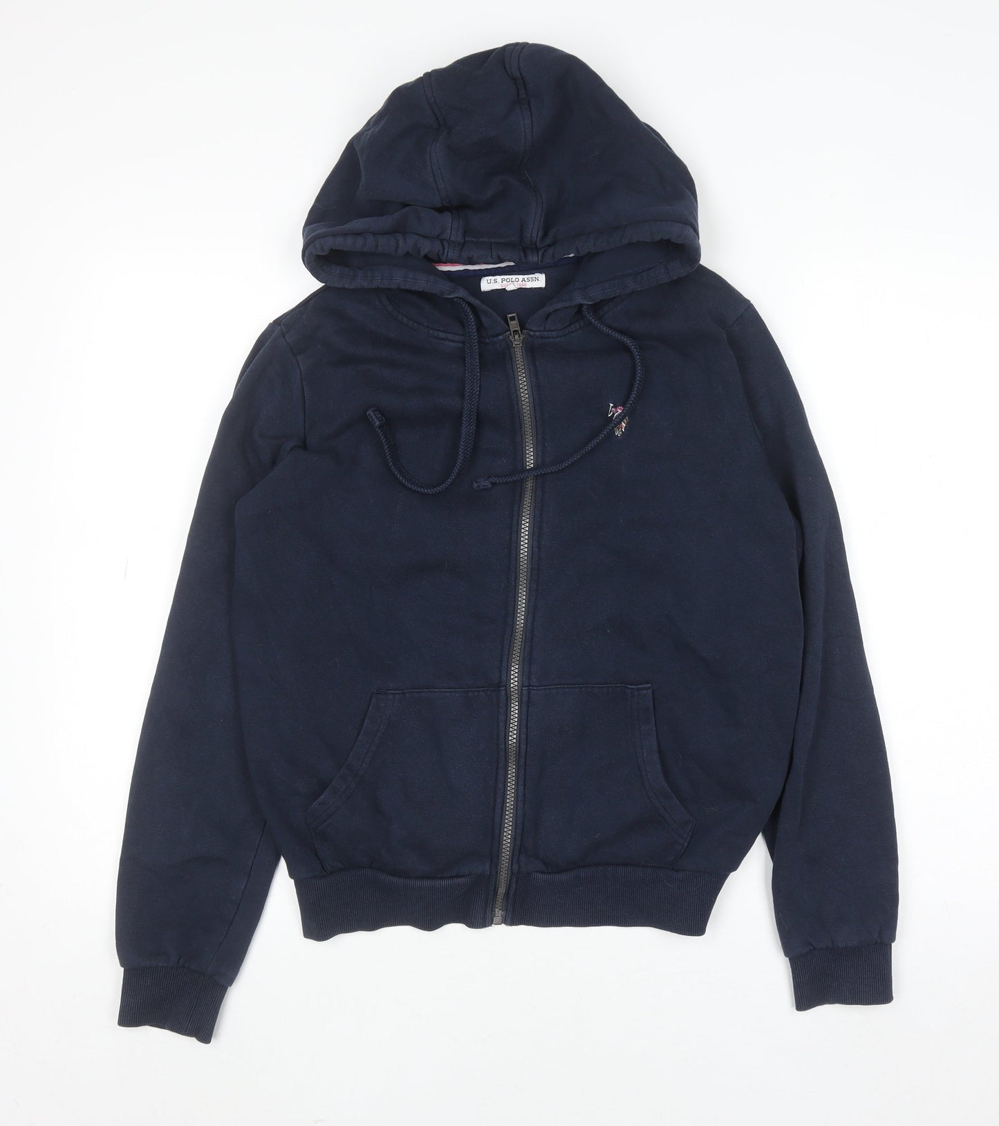 U.S. Polo Assn. Womens Navy Blue Full Zip Hoodie Size S