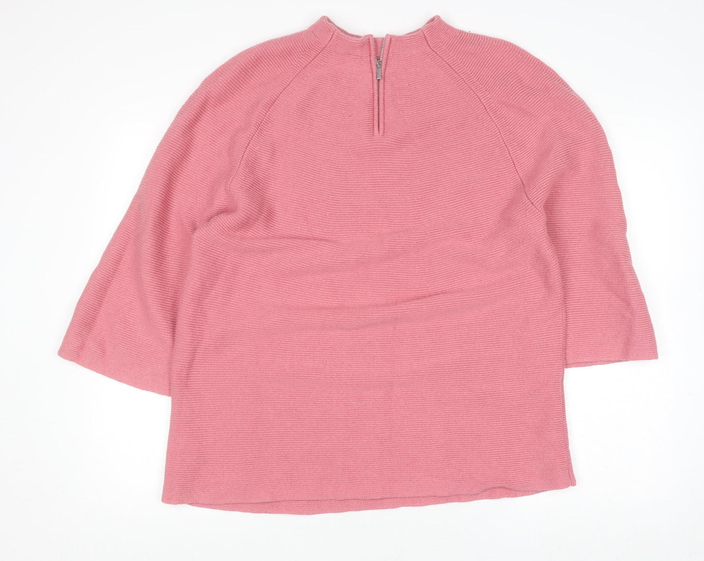 Principles by Ben de Lisi Women's Pink Mock Neck 3/4 Sleeve Knit Jumper Size 18