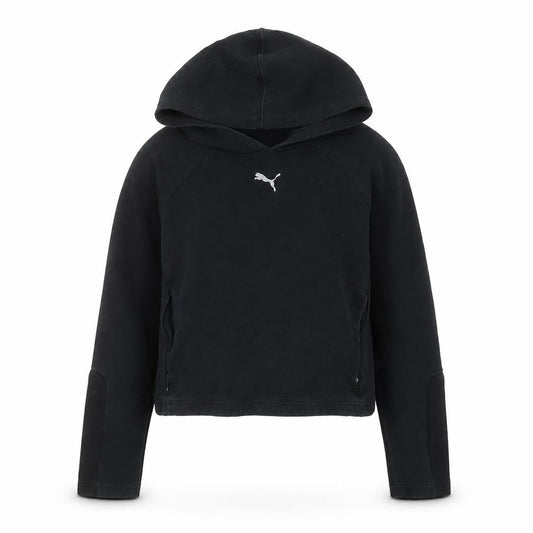Puma Women's Black Cotton Hoodie Size M Pullover Hooded Sweatshirt