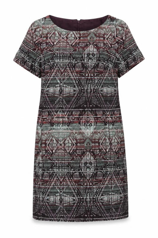 Monsoon Womens Multicoloured Size 10 Shift Dress Short Sleeve