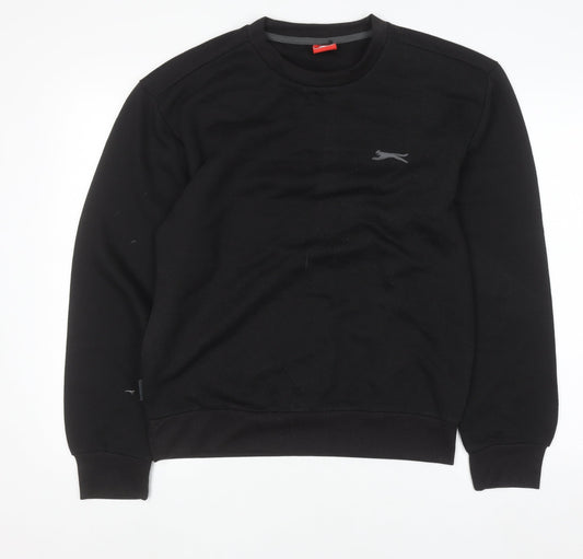Slazenger Men's Black Small Pullover Crew Neck Fleece Sweatshirt