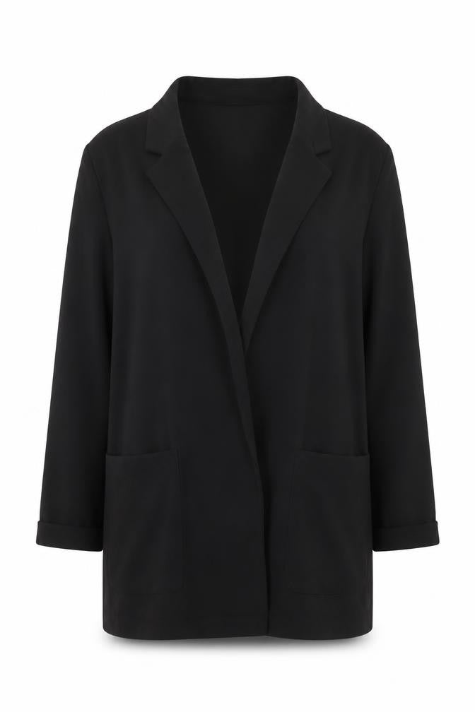 H&M Women’s Black Regular Fit Mid-Length Blazer Size 12