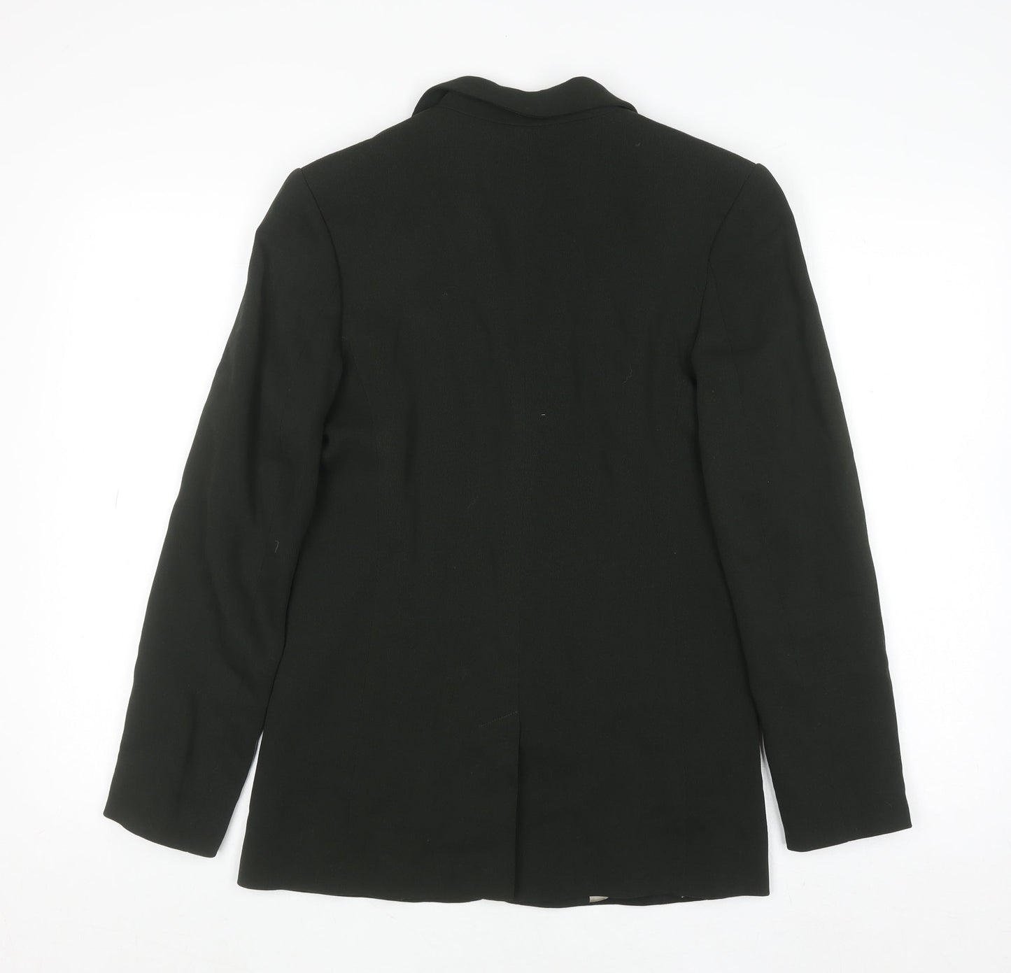 Jigsaw Women's Black Wool Blend Blazer Jacket Size 8 Classic Lined
