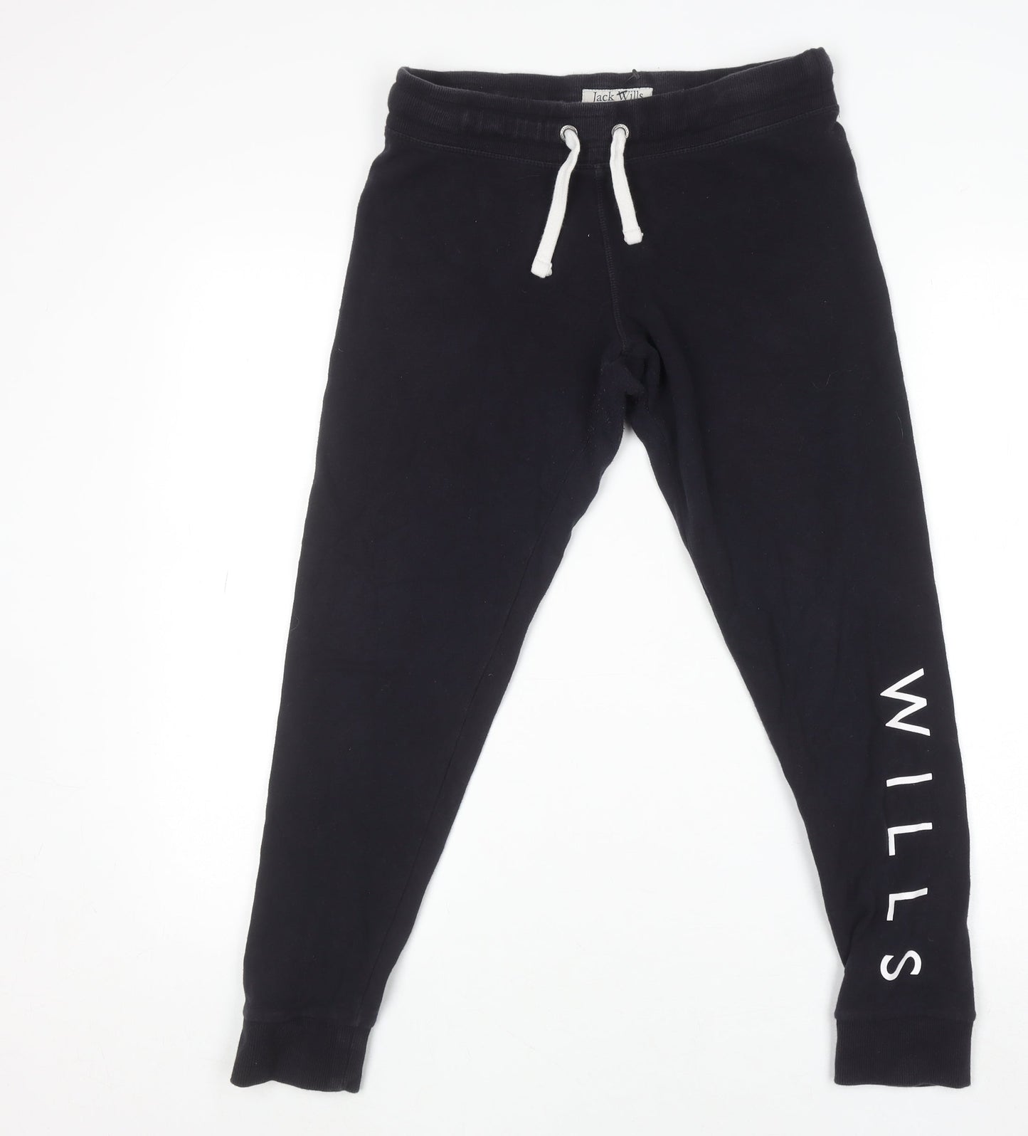 Jack Wills Women's Black Jogger Sweatpants UK 12 Cotton Blend