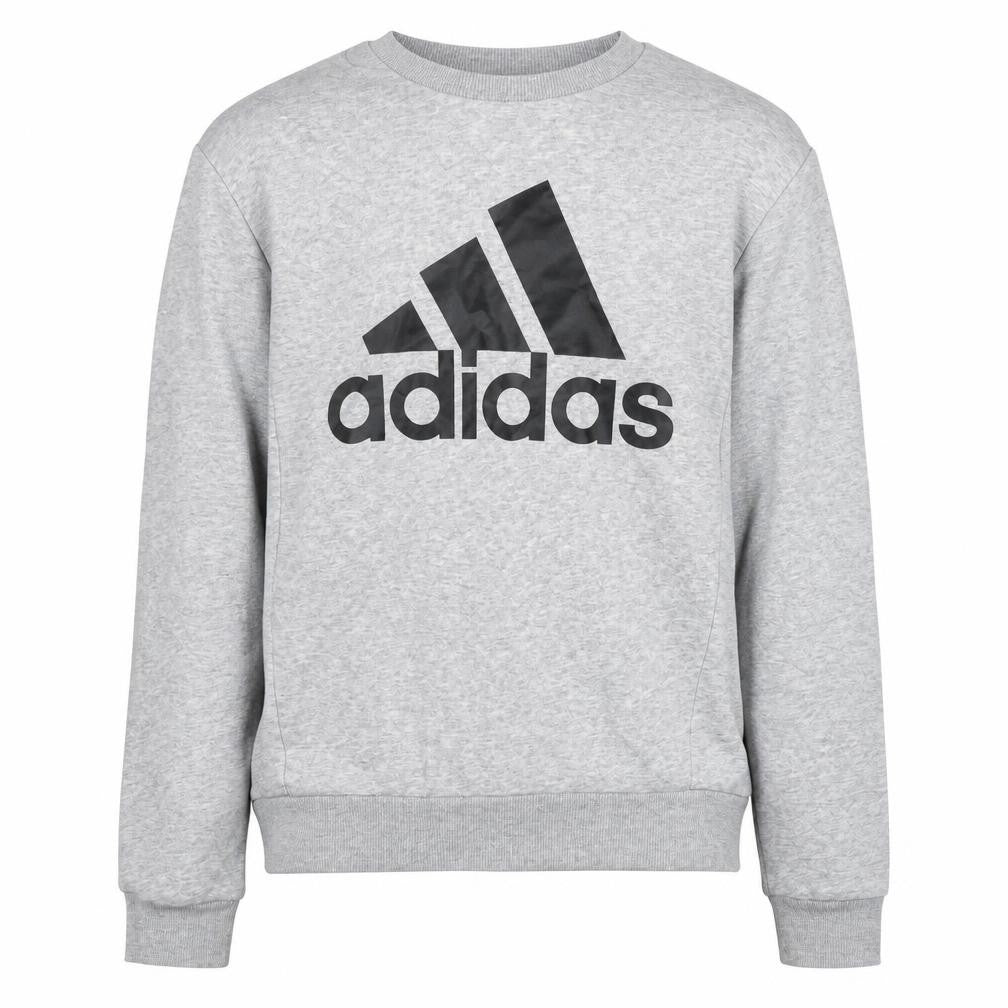 Adidas Mens Grey XS Pullover Crew Neck Logo Sweatshirt