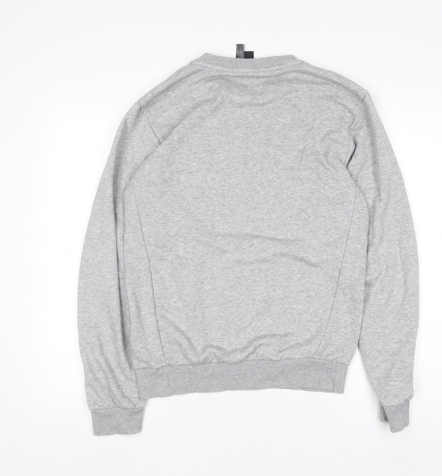 Adidas Mens Grey XS Pullover Crew Neck Logo Sweatshirt