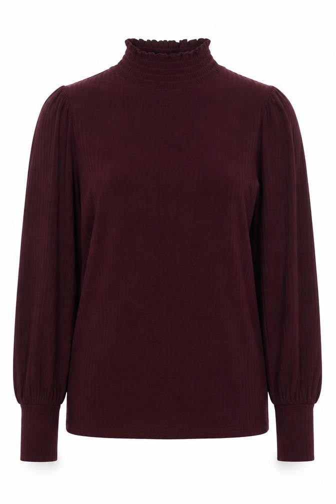 M&Co Women’s Wine Red High Neck Long Sleeve Pullover Jumper Size 16