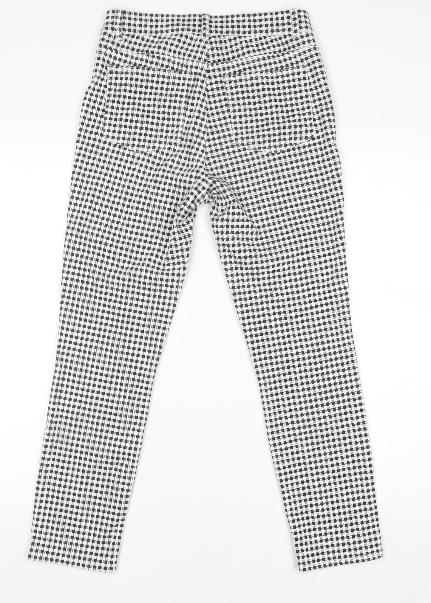 Uniqlo Women Black Check Slim Fit Stretch Cotton Leggings S