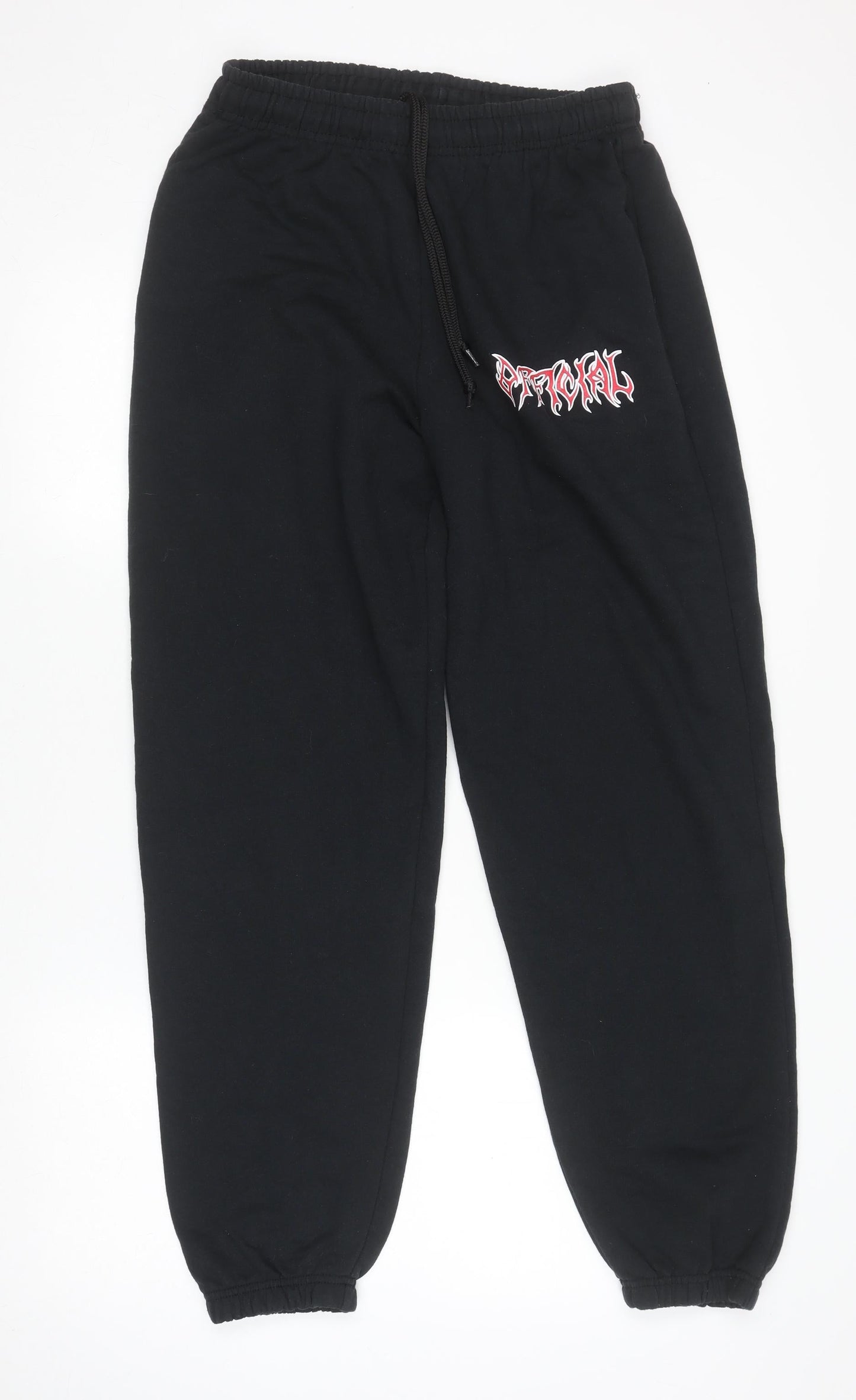 boohooMAN Men’s Black Fleece Jogger Sweatpants Size M Regular Fit