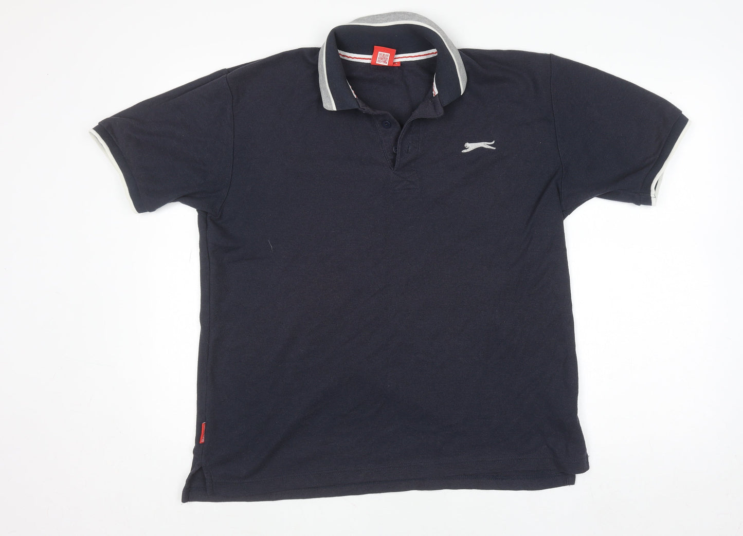 Slazenger Men’s Black Polo Shirt Size L Regular Fit Cotton