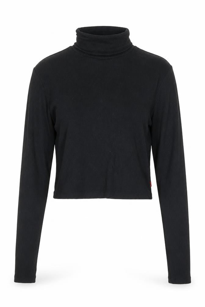 Levi's Women's Black Roll Neck Long Sleeve Slim Fit Jumper M
