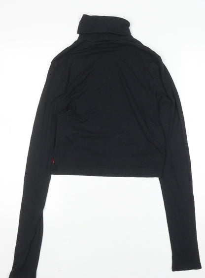 Levi's Women's Black Roll Neck Long Sleeve Slim Fit Jumper M