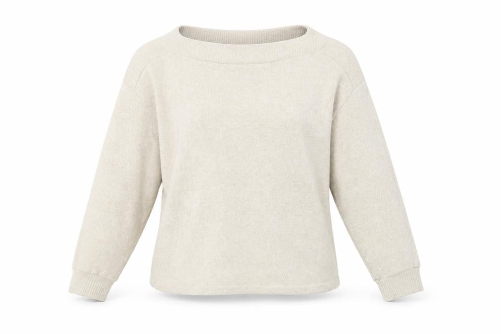 H&M Women Beige Boat Neck Pullover Sweater Size S Viscose Blend