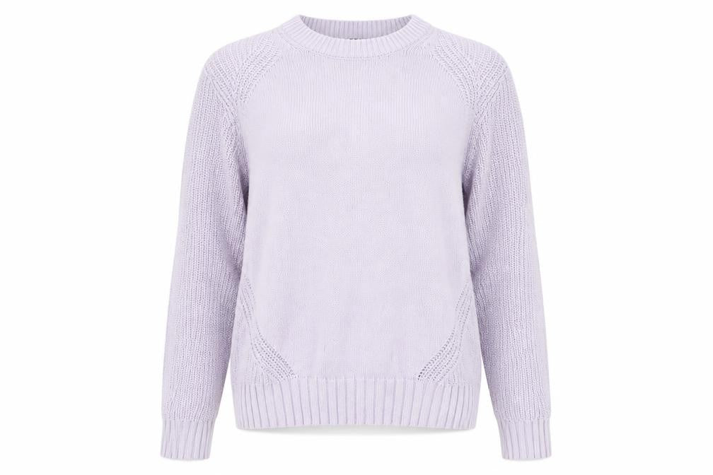 Marks & Spencer Women’s Purple Cotton Crew Neck Jumper Size S