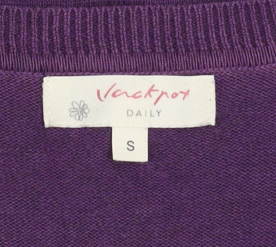Jackpot Women’s Purple Cotton Button Cardigan Size S