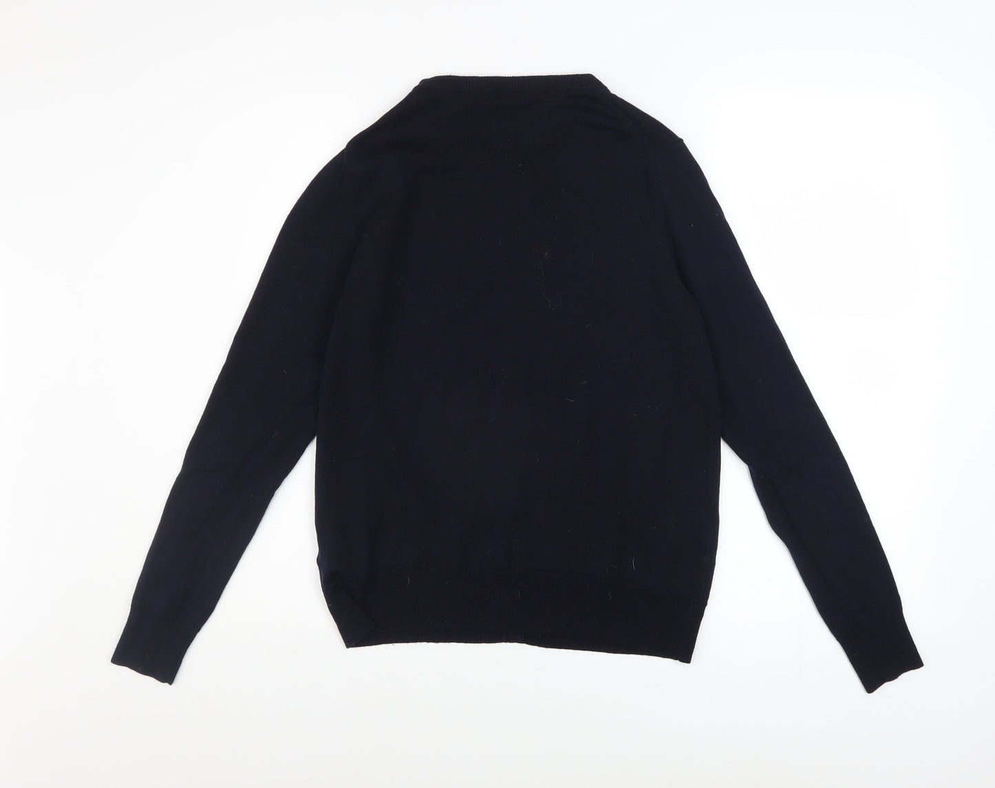 Uniqlo Women's Black Wool Button Cardigan M Knitwear