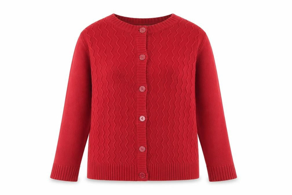 Honor Millburn Women's Red Knit Button Cardigan Size 14