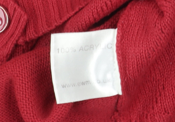 Honor Millburn Women's Red Knit Button Cardigan Size 14