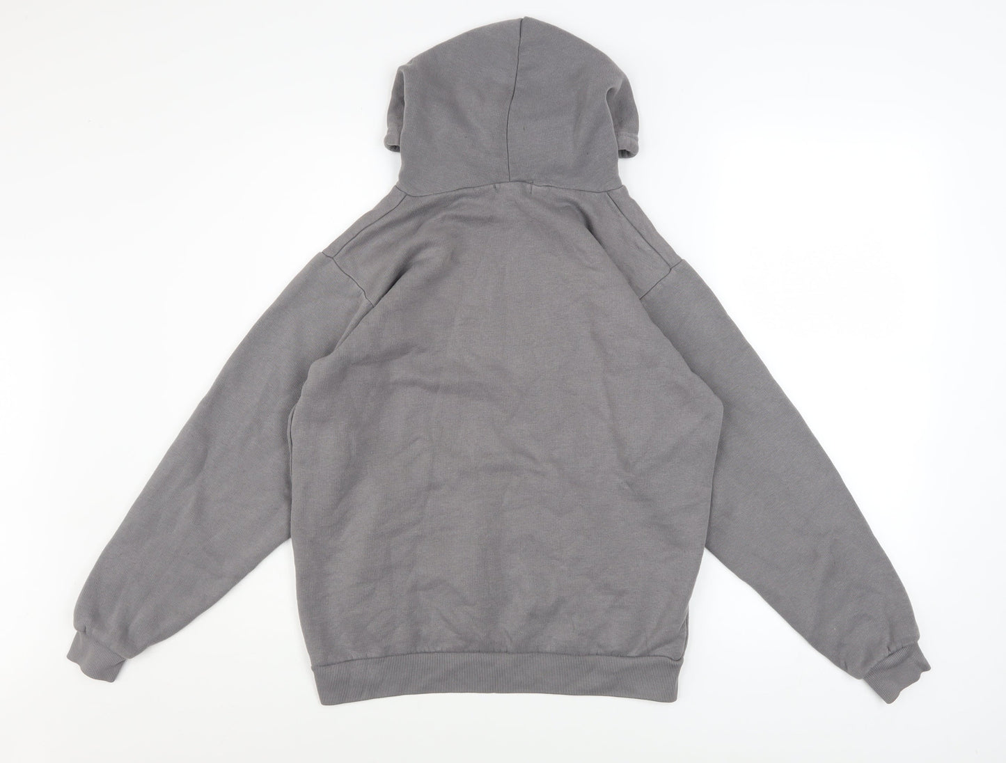 PrettyLittleThing Womens Grey Size 8 Pullover Hoodie Cotton Blend