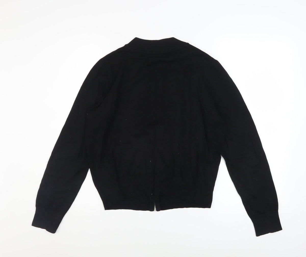 Red Herring Women’s Black Size 14 Full Zip Knit Casual Jacket