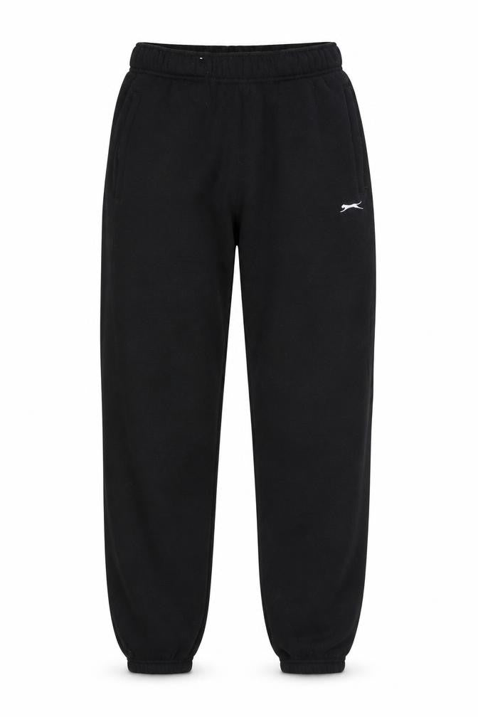 Slazenger Men's Black Small Fleece Sweatpants Tapered Joggers