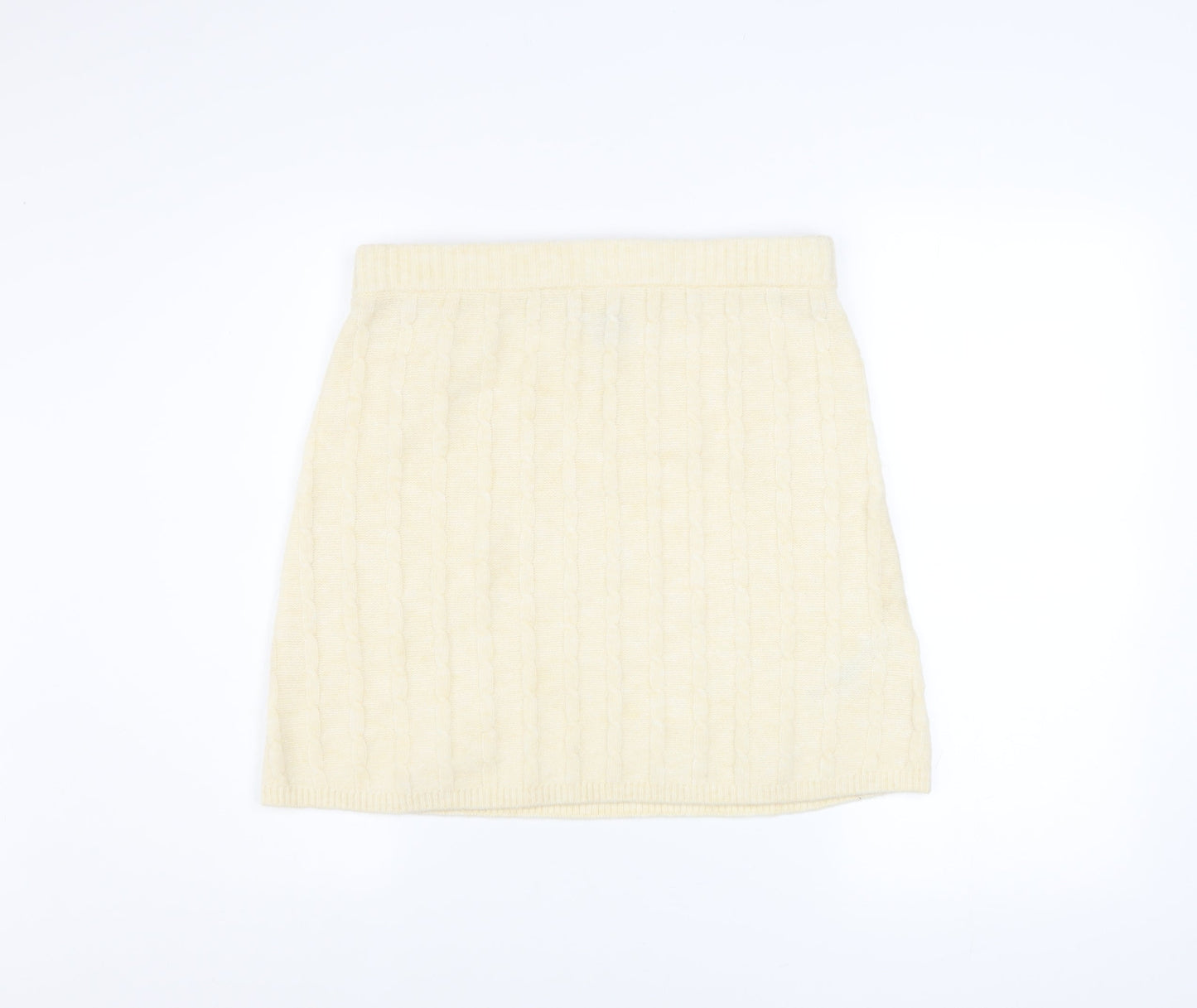 Nobody’s Child Women’s Ivory Knit Wool Blend Pencil Skirt M