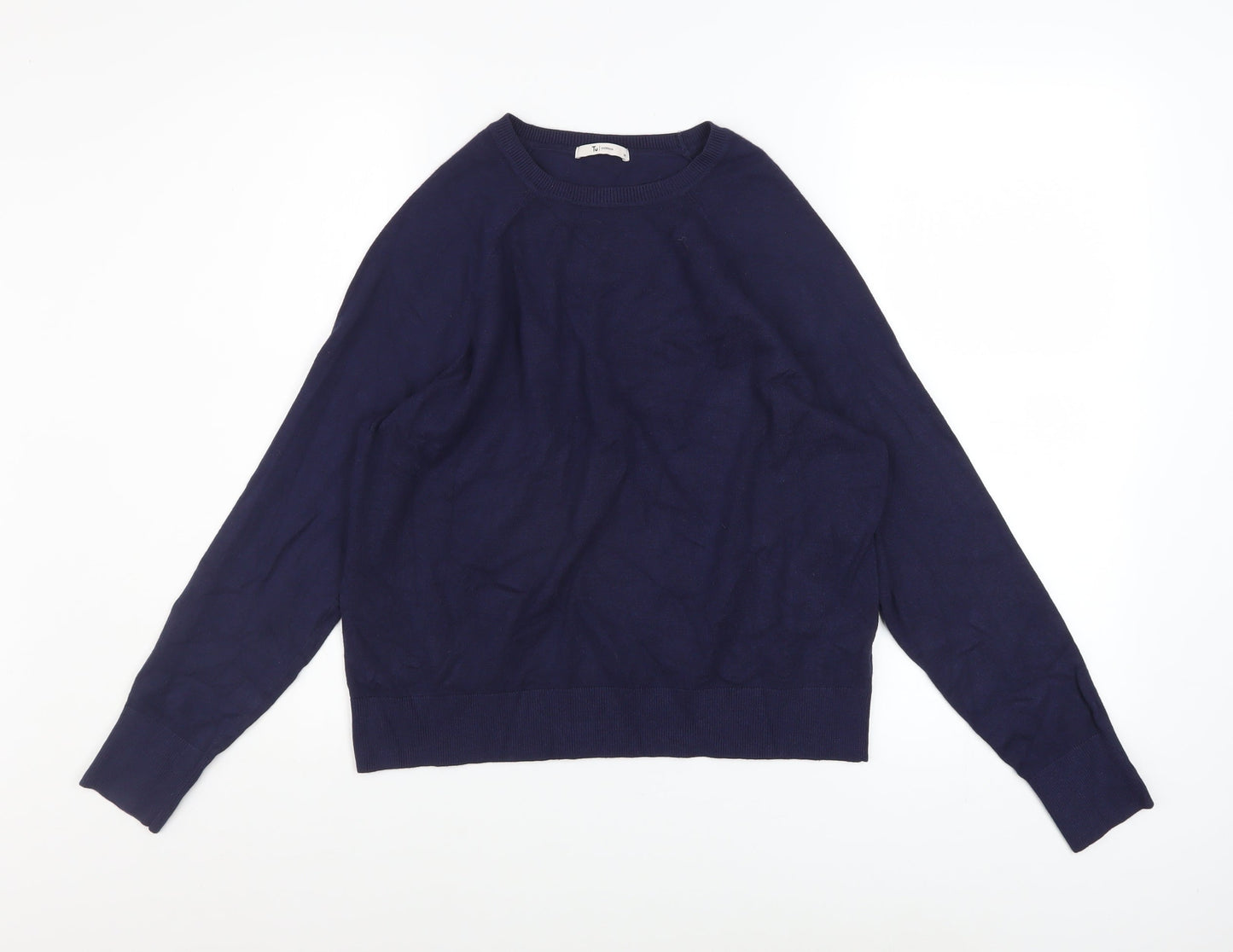 Tu Women’s Blue Size 14 Crew Neck Long Sleeve Knit Jumper