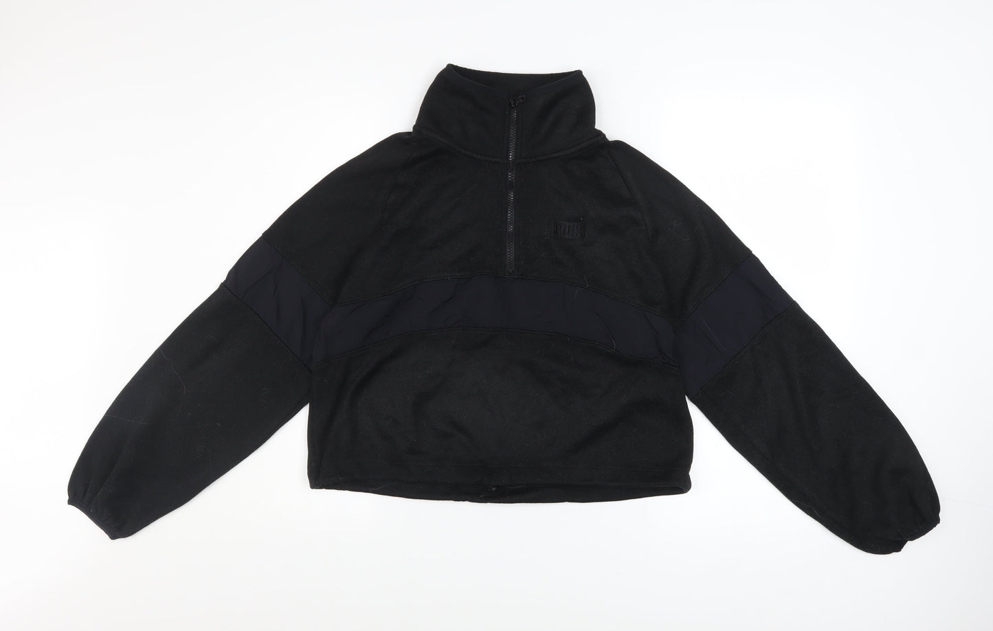 Victoria’s Secret PINK Girls Black Fleece 1/2 Zip Pullover Sweatshirt S