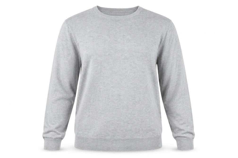 COOFANDY Men's Grey L Crew Neck Pullover Knit Jumper