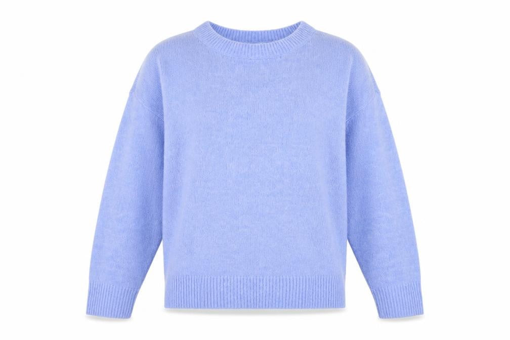 Denim & Co. Women’s Blue Crew Neck Knit Jumper Size S