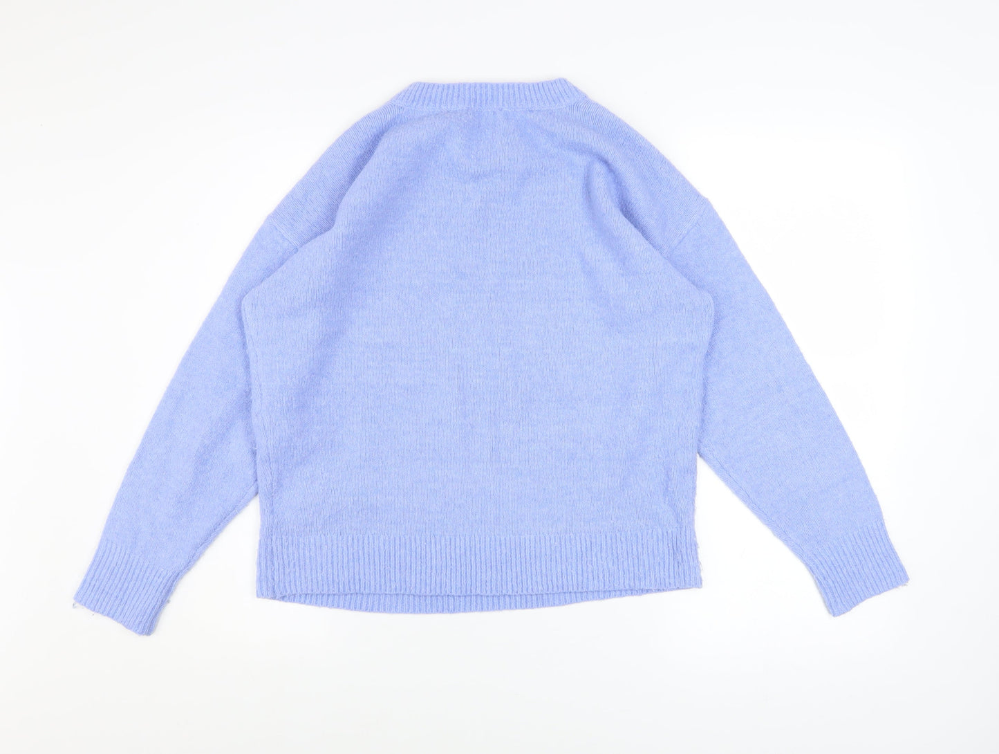 Denim & Co Women’s Blue Crew Neck Knit Jumper Size S