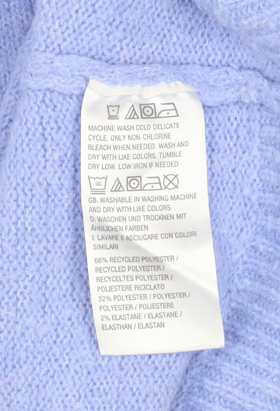 Denim & Co Women’s Blue Crew Neck Knit Jumper Size S