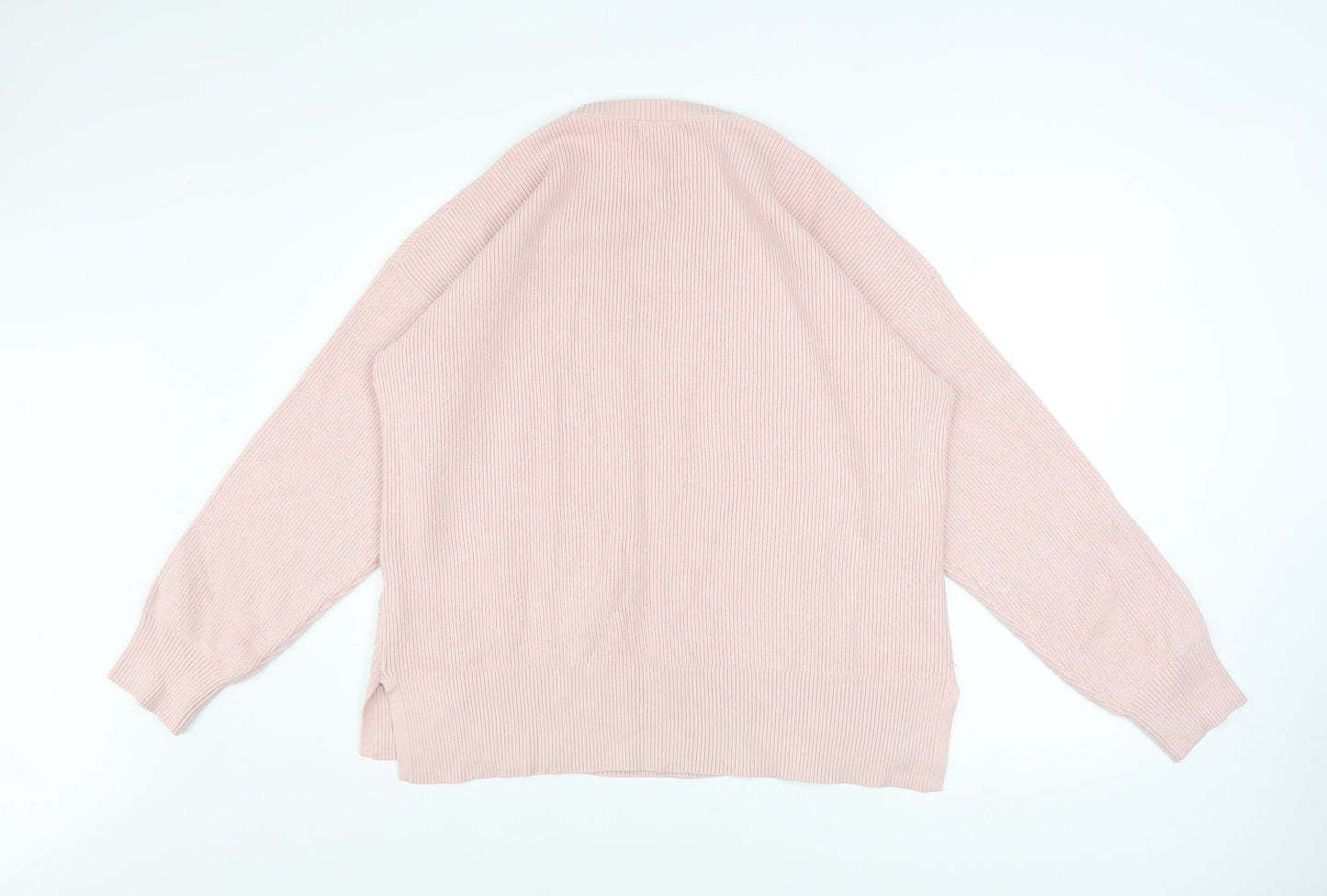 Marks and Spencer Women’s Pink Cable-Knit Crew Neck Jumper L