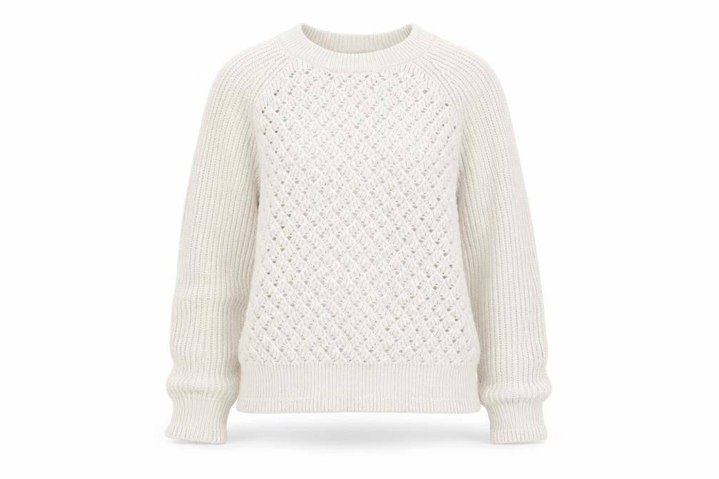 Marks & Spencer Women’s Ivory Knit Crew Neck Pullover Jumper Size S