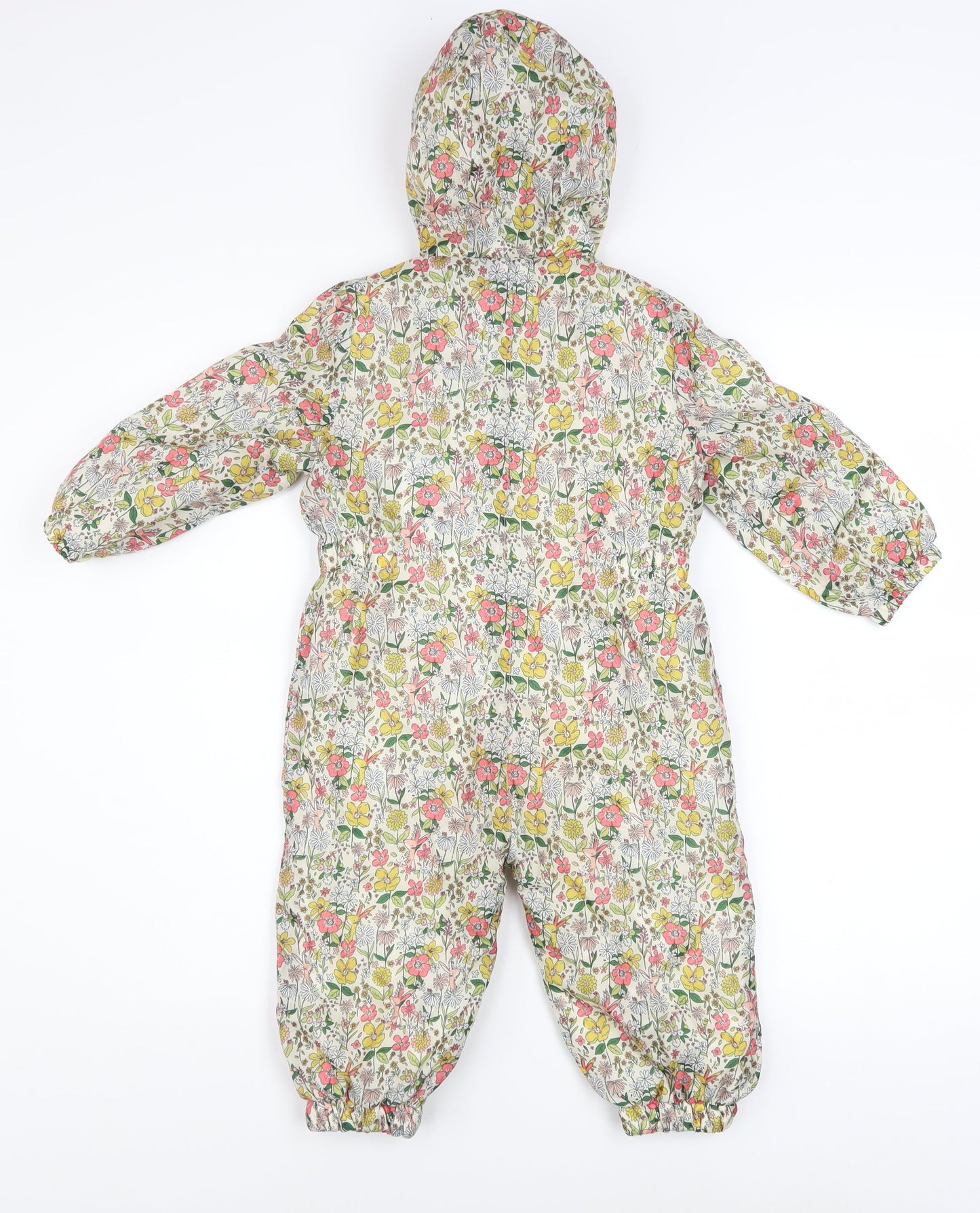 Tu Girls Multicoloured Floral Hooded Padded Snowsuit 2 Years