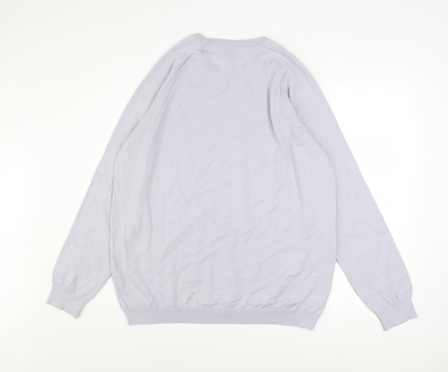 Peter Werth Men Grey XL Wool Blend Crew Neck Jumper