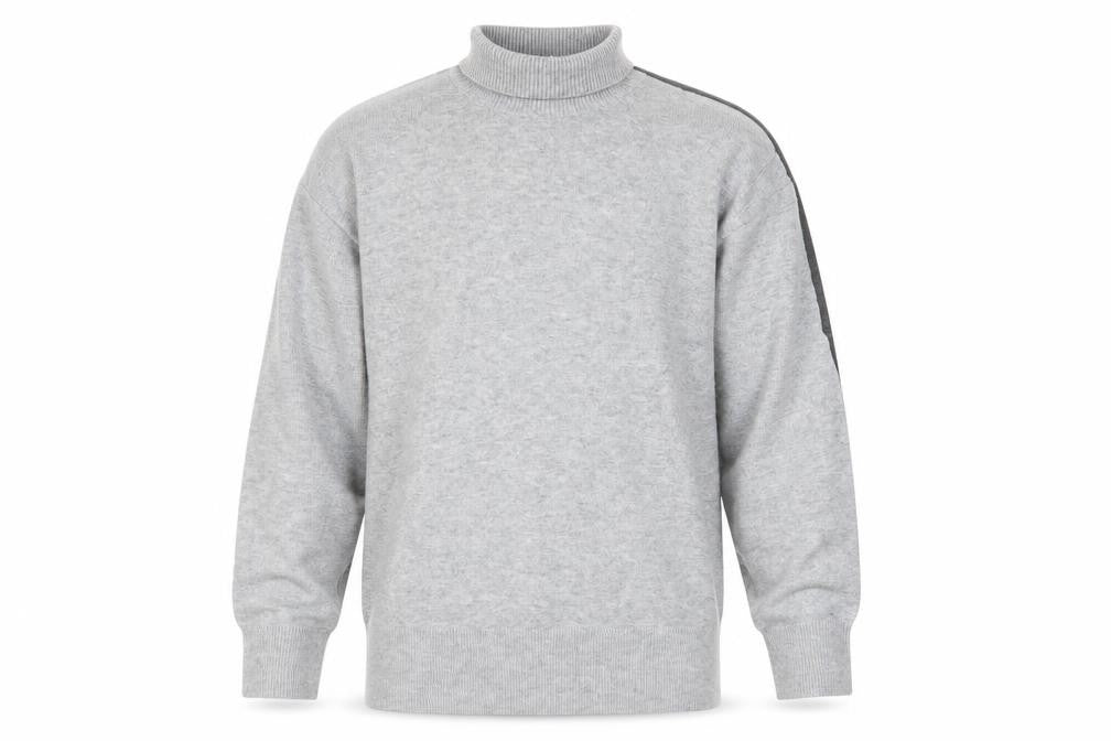 French Connection Men Grey High Neck Wool Blend Pullover Jumper Size M