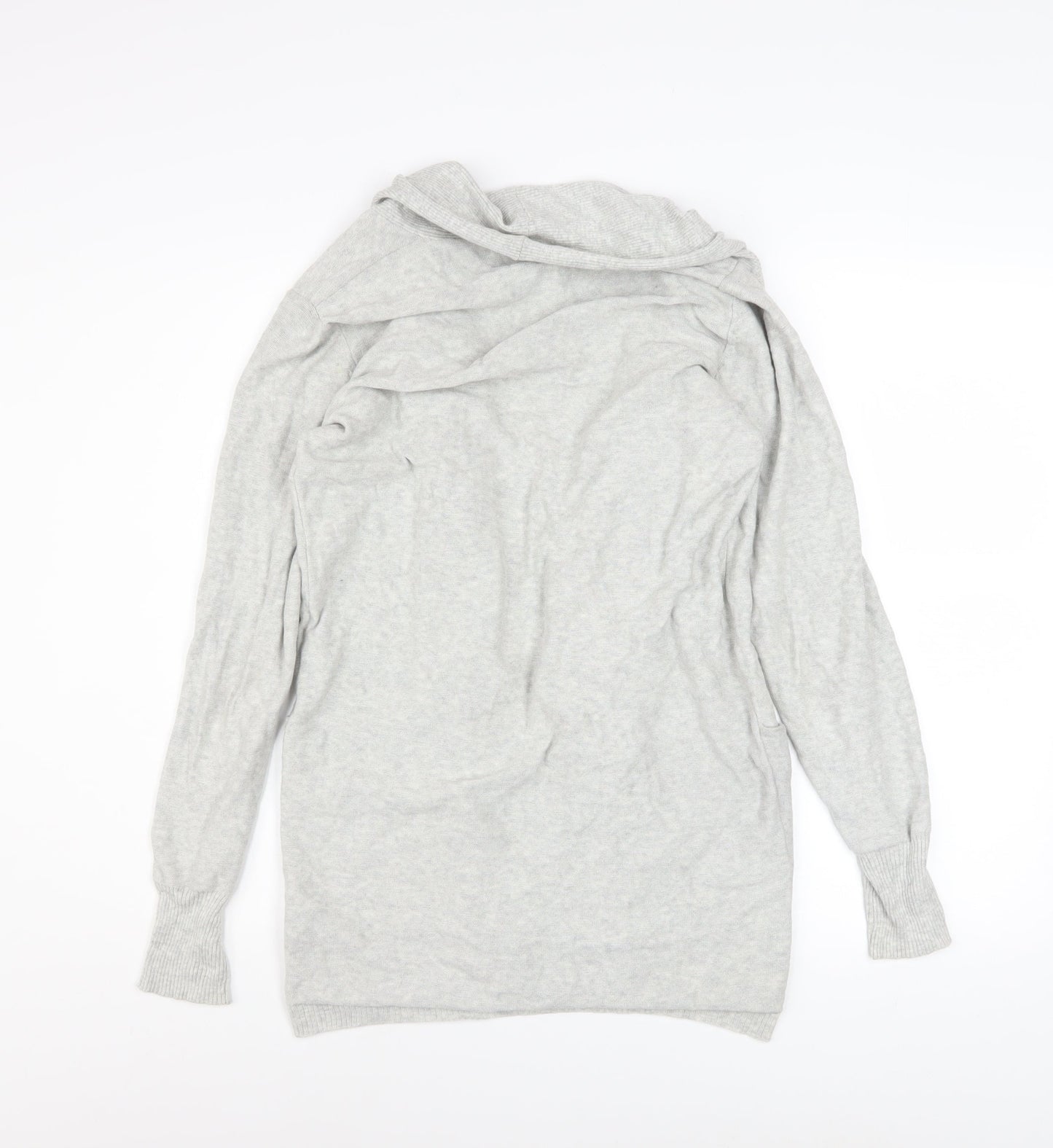 Topman Men Grey XS Cotton Knit Open Cardigan Jumper
