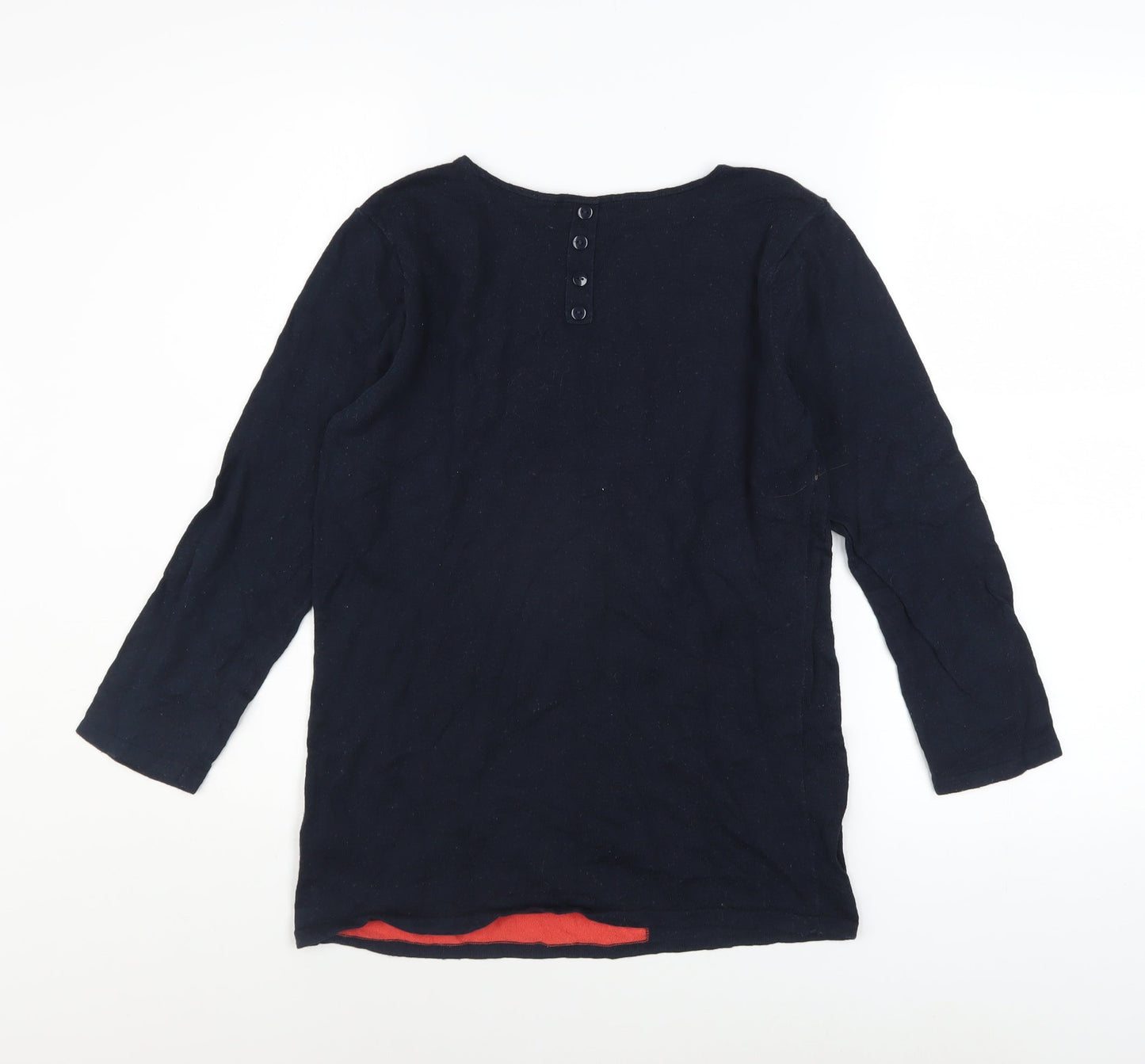Next Womens Multicoloured Geometric Cotton Jumper Size 8