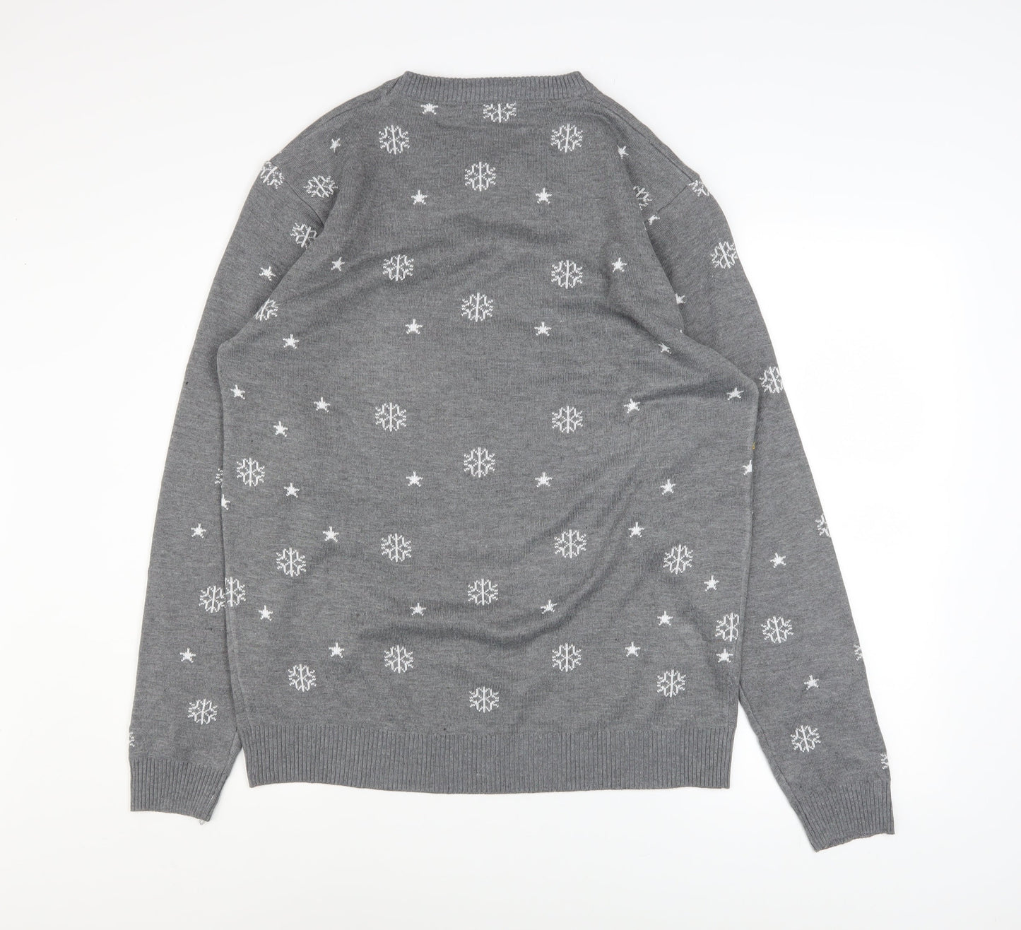 Noroze Men's Grey XL Funny Christmas Jumper Please Don't Tell Santa