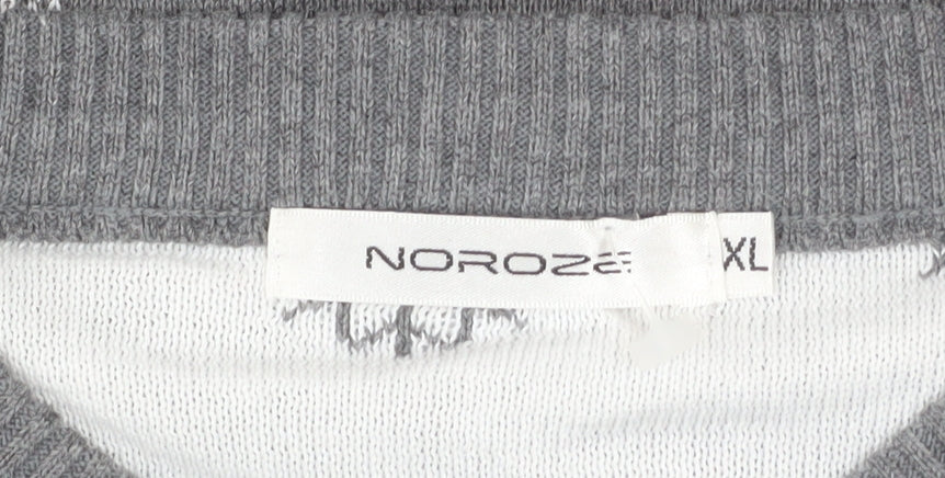 Noroze Men's Grey XL Funny Christmas Jumper Please Don't Tell Santa