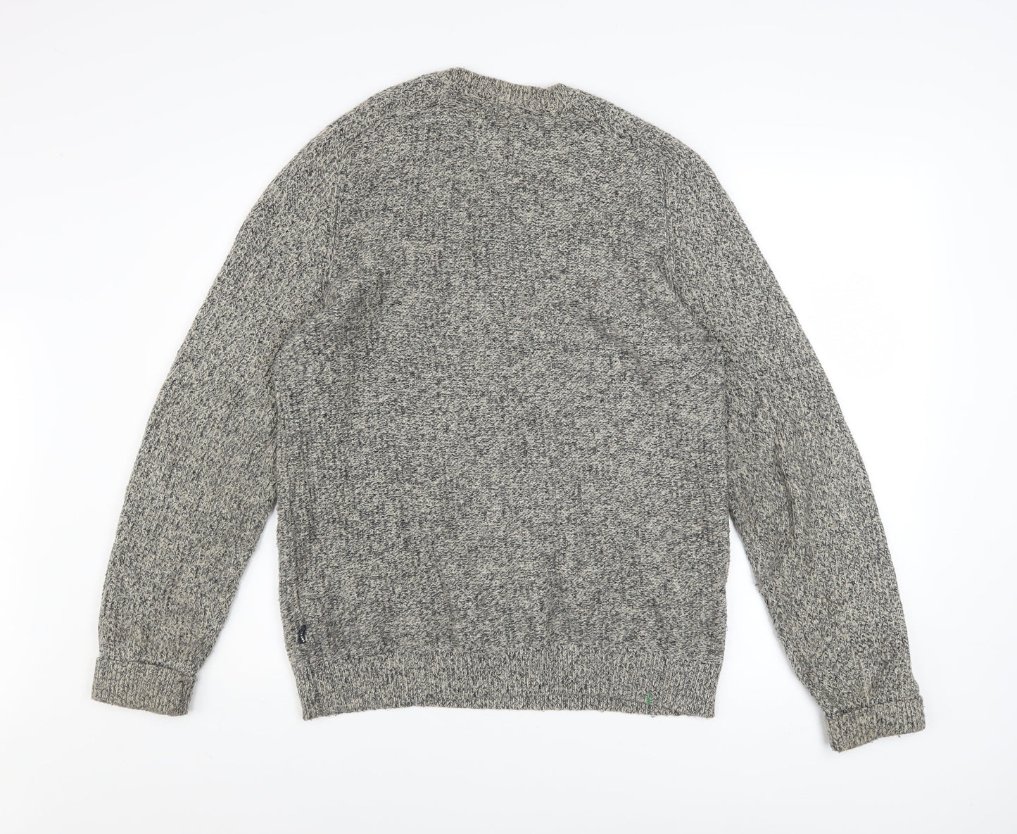 Fat Face Mens Grey Knit Crew Neck Jumper XS Cotton Wool Blend